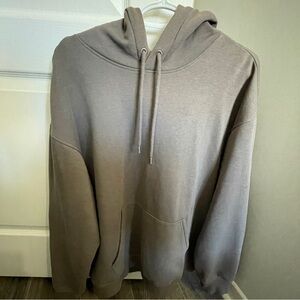 Loose Fit H&M Hoodie Grey Size L